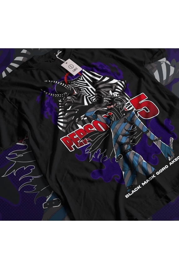 Persona 5 T-shirtGoro Akechi Shin Megami Tensei Anime Manga Gift Shirt All Size