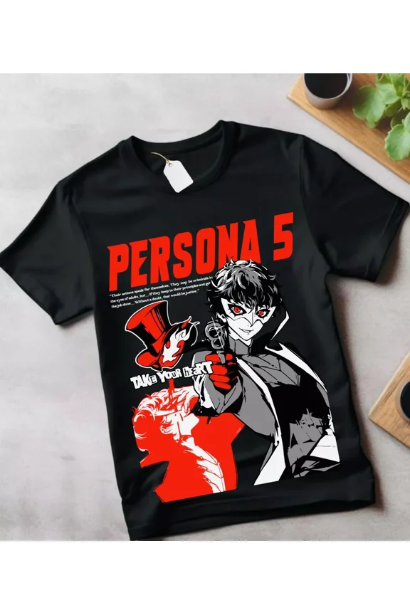 Persona 5 T-shirtGoro Akechi Shin Megami Tensei Anime Manga Gift kids clothes