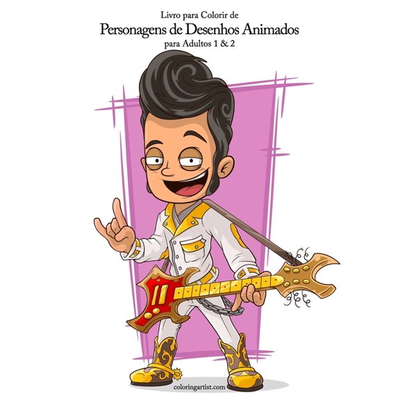 Personagens de Desenhos Animados Livro para Colorir de Personagens de Desenhos Animados para Adultos 1 & 2, Book 12, (Paperback)