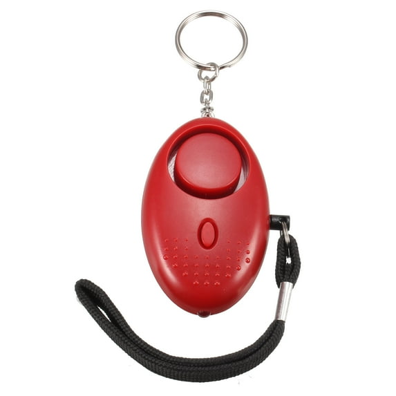 Uxcell 130db Personal Safe sound Security Alarm Keychain with LED Light Plastic Red 2pcs
