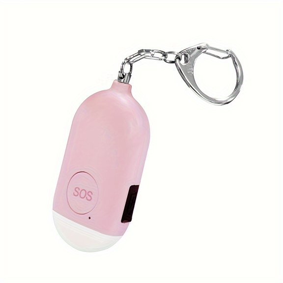 [Personal Alarm Keychain] USB Rechargeable 130dB Personal Alarm Keychain for Women - SOS Emergency Safety Siren with LED Light, Panic Button or Pull Pin Alert Device - Compact & Lightweight Design