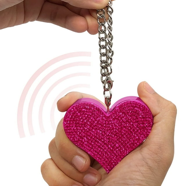 Personal Alarm Keychain for Women, 130 dB Siren, Pink 1.92 oz, Loud Emergency Panic Alarm, Rhinestone Alarm Device by Guard Dog Security