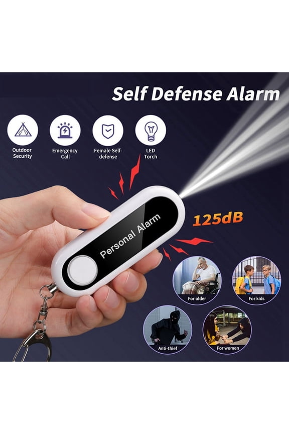 Personal Alarm Self Alarm 125DB Personal Defenses Siren for Child Women Security Portable Alarm Keychain