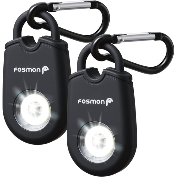 Personal Alarm for Women (2-Pack), Self Defense Protection Keychain Safety Sound Siren 125DB with Strobe Light LED Flashlight Carabiner, SOS Emer ncy Security Alert Device for Kids Elderly Men