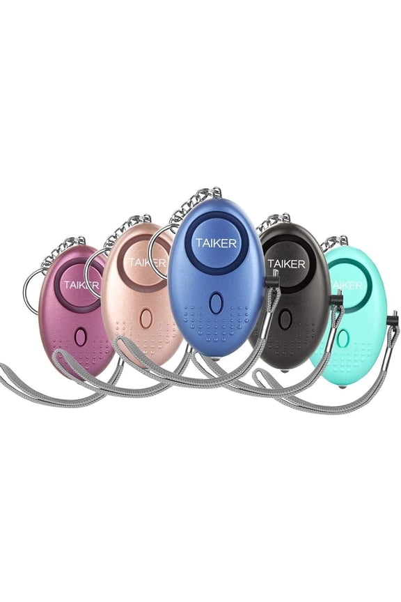 Personal Alarm for Women, 5 Pack 140DB Emergency Self-Defense Security Alarm Keychain with LED Light for Women Kids and Elders (, Blue, Purple, Rose Gold, Light Green)