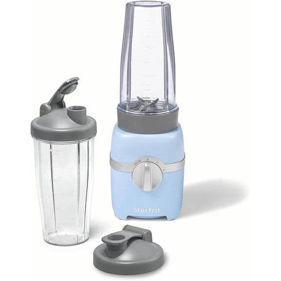Personal Blender - Two 828ml Cups - High, Low & Pulse Modes - 300W - Chambray Blue