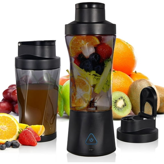 Personal Blender Wireless 24oz Cordless Mini 360 Watt Portable Blender-for Smoothies Freshly Squeezed Juices 6000mAh Self Cleaning and BPA Free Portable Juicer with 6 Sharp Blade Black Knight