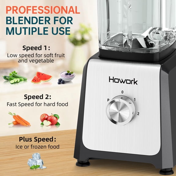 Personal Blender for Smoothies, 750W Motor with 56oz Glass Jar and 16oz Cups, 2-Speed Settings for Frozen Drinks & Ice Cream, Grey