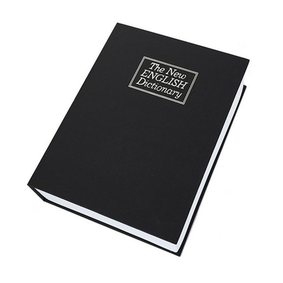 For Personal Book Safe with Steel Walls and Combination Lock, Disguised Storage Box for Valuables, Portable Security Container with Fabric Cover, Blue 18x11.5x5.5cm