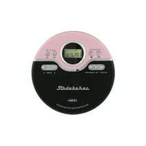 Personal CD Player with FM Radio, 60 Second ASP and Earbuds (SB3703) - Pink