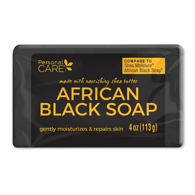 Personal Care African Black Soap. Anti Acne. 4 oz / 113 G