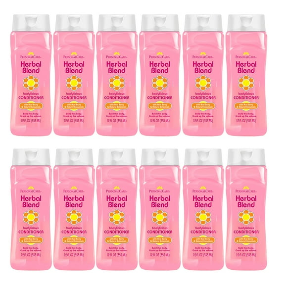 Personal Care Bodylicious Herbal Blend Conditioner. Enriched with Acai Berry and Natural Botanical Extracts. 12 fl.oz. Pack of 12
