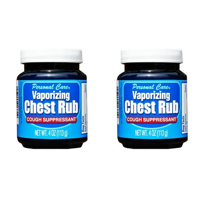 Personal Care Vaporizing Chest Rub Cough Suppressant 4 oz Pack of 2
