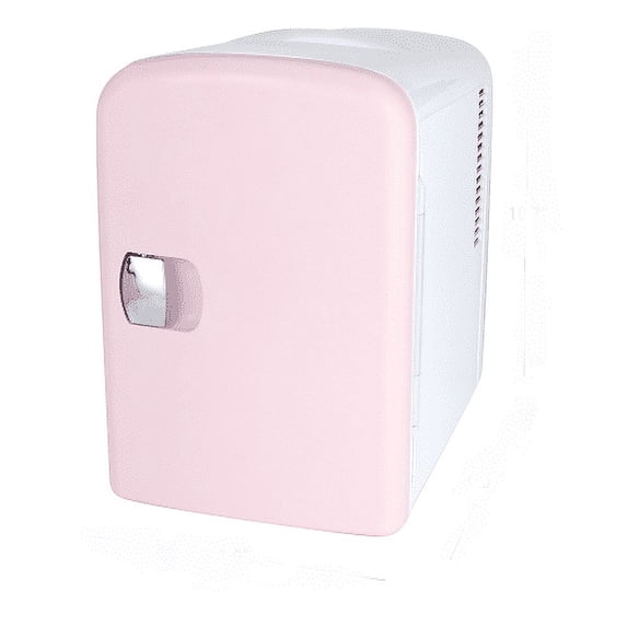 Personal Chiller Portable 6-Can Mini Fridge Small Space Cooler Pink K4106MTPK