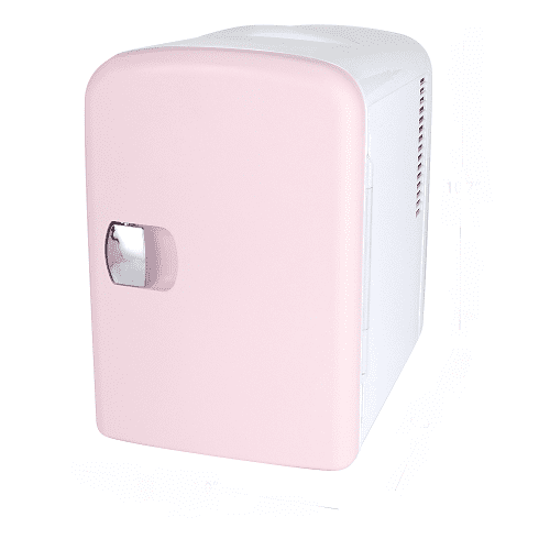 Personal Chiller Portable 6Can Mini Fridge Small Space Cooler Pink