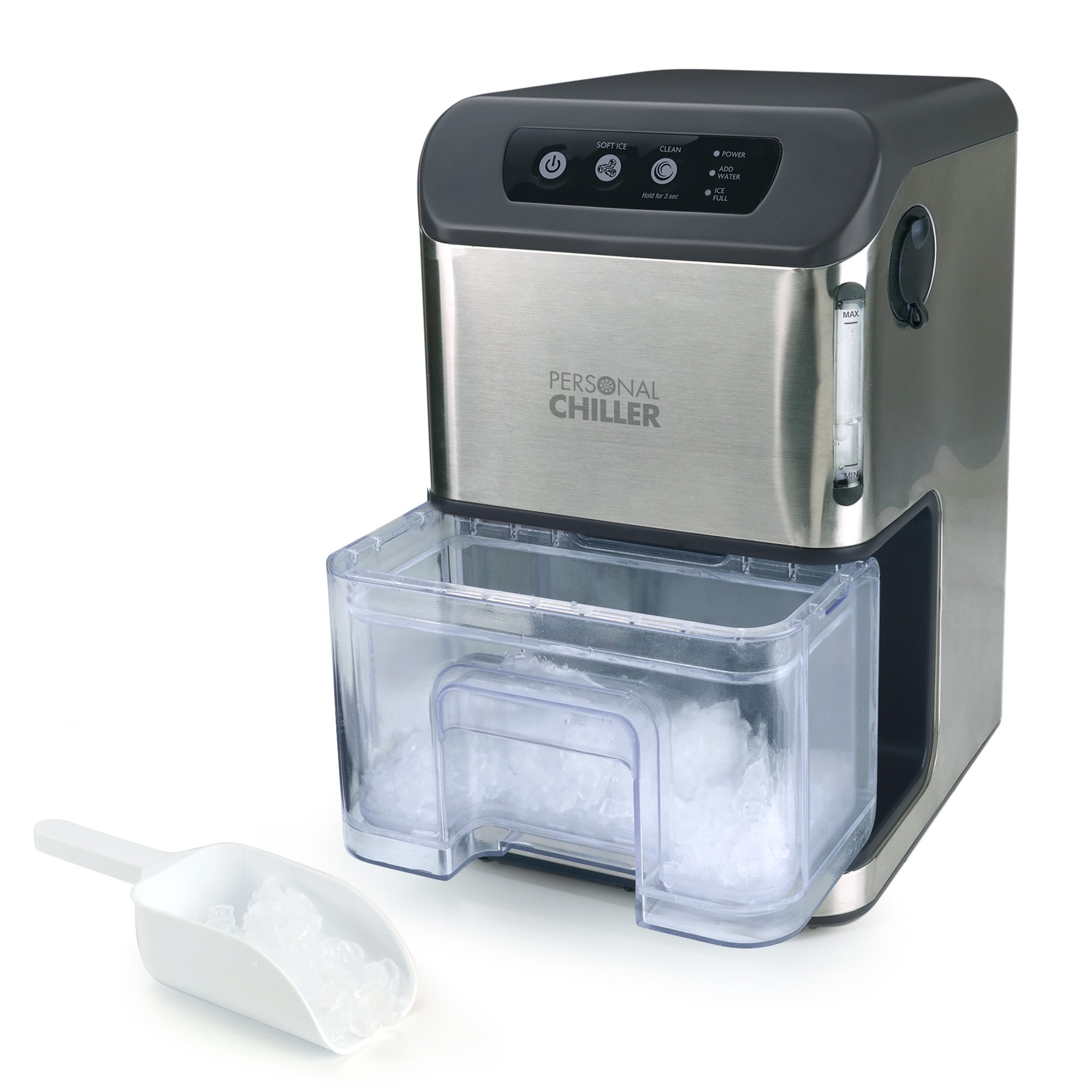 Personal Chiller Portable Countertop Ice Maker for Soft Nugget Ice at