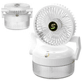thumbnail image 1 of 2-in-1 Portable Desk Fan & Humidifier with 800mL Tank, USB Charging, LED Night Light - Personal Cooling for Home Office Camping, White, 1 of 10