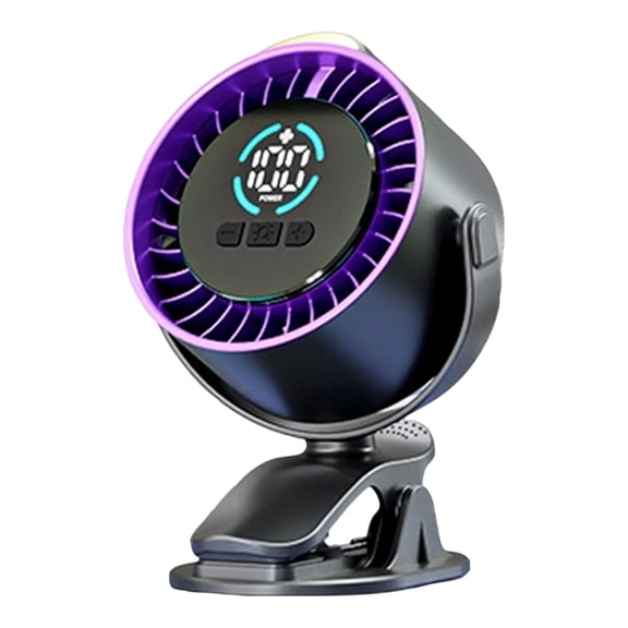 Personal Cooling Fan, Usb Rechargeable Fan, Battery Operated Desk Fan, Portable Fan with Clip, Adjustable Tilt Small Gray Fan, 100 Speed Digital Readout, for Kitchen Counter, Desk