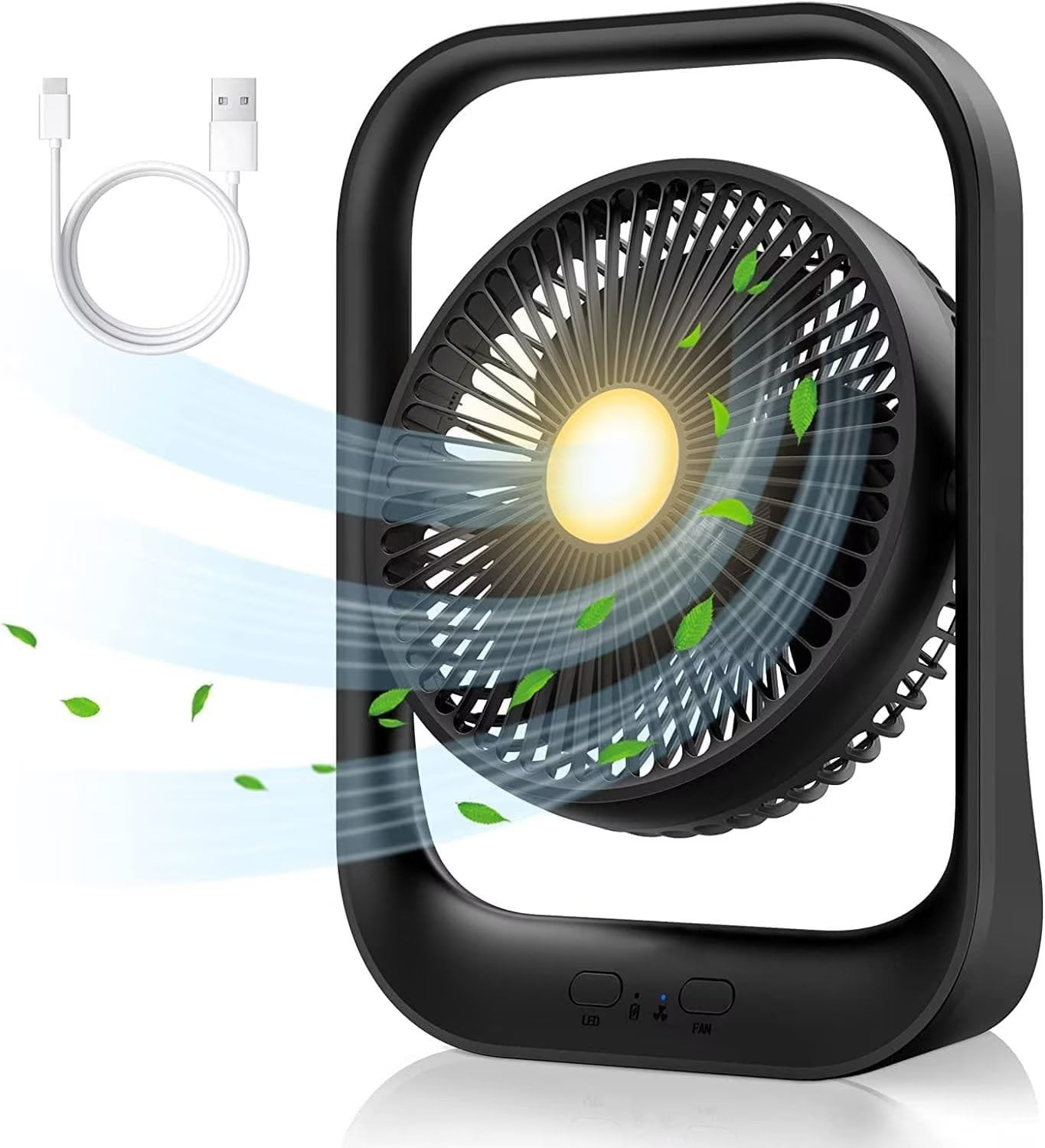 Personal Desk Fan, 3 Speeds Portable Desktop Table Cooling Fan, Quiet