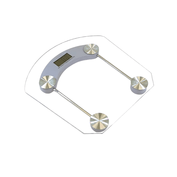 Personal Digital Bathroom Scale 396 lb. Weight Capacity (180kg) High Precision Strain Guage Sensor Auto Zero 6mm Tempered Glass