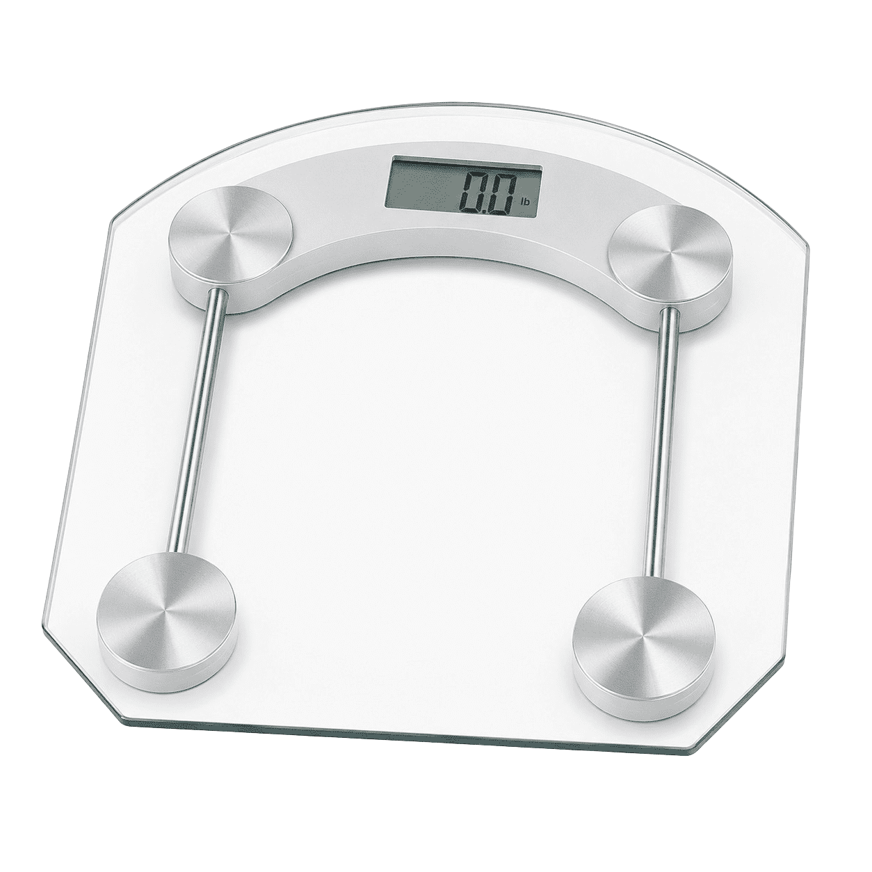 Dependable Industries Personal Digital Bathroom Scale 396 lb Capacity Glass LCD Body Weight Scale with Step-On Technology