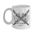 thumbnail image 1 of Personal Excellence 11 oz Coffee Mug - Iron Sharpens Iron Proverbs 27:17 White Ceramic Gift, 1 of 1
