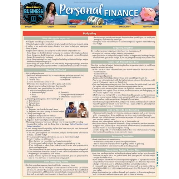 Personal Finance : a QuickStudy Laminated Reference Guide (Edition 2) (Other)