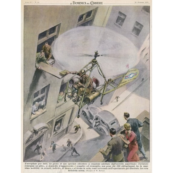 Personal Helicopter 1948 Poster Print By Mary Evans Picture Library (18 X 24)