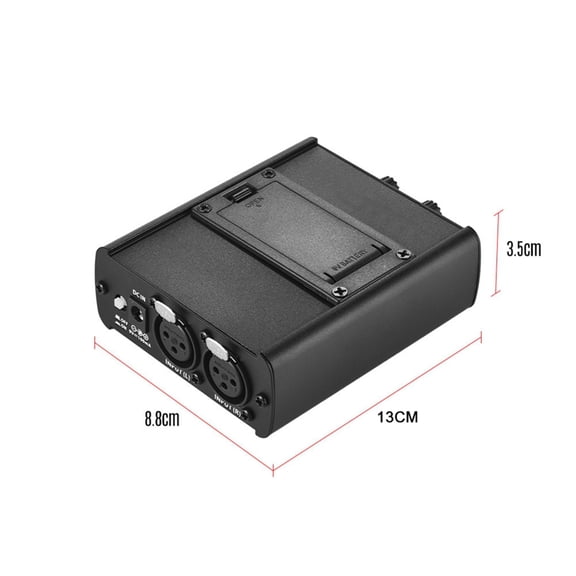 Personal In-Ear Monitor Headphones Amplifier with XLR Inputs 3.5mm Output Audio Interface