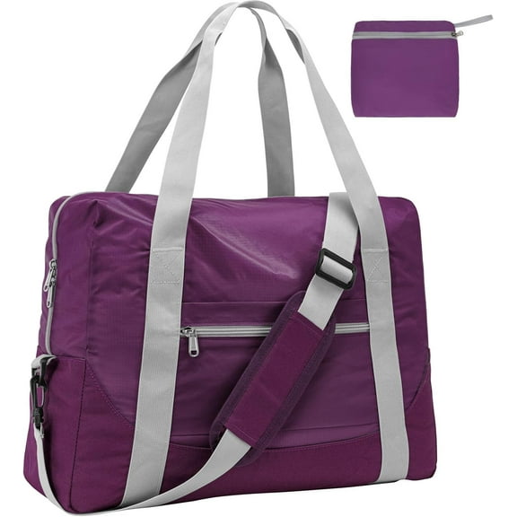 Personal Item Travel Bag - 30L Spirit Airlines Personal Item - 18x14x8 for 1-3 Day Short Trips, Lightweight Compact Underseat Foldable Travel Duffel Carry On Bag with Shoulder Strap