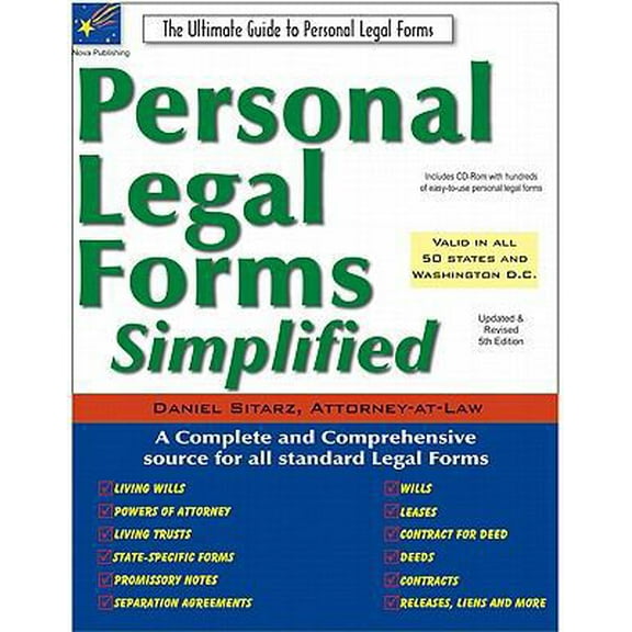 Pre-Owned Personal Legal Forms Simplified: The Ultimate Guide to Personal Legal Forms (Law Made Simple Series) (Paperback) 189294961X 9781892949615