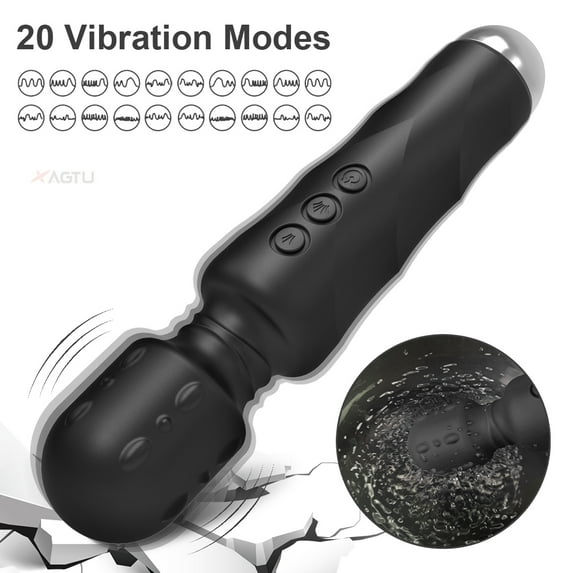 Personal Massager Wand Massager Powerful Quiet Vibration with 8 Speeds 20 Vibrating Patterns, Sex Toys G Spot Vibrator for Women USB Charging Clitoris Stimulator