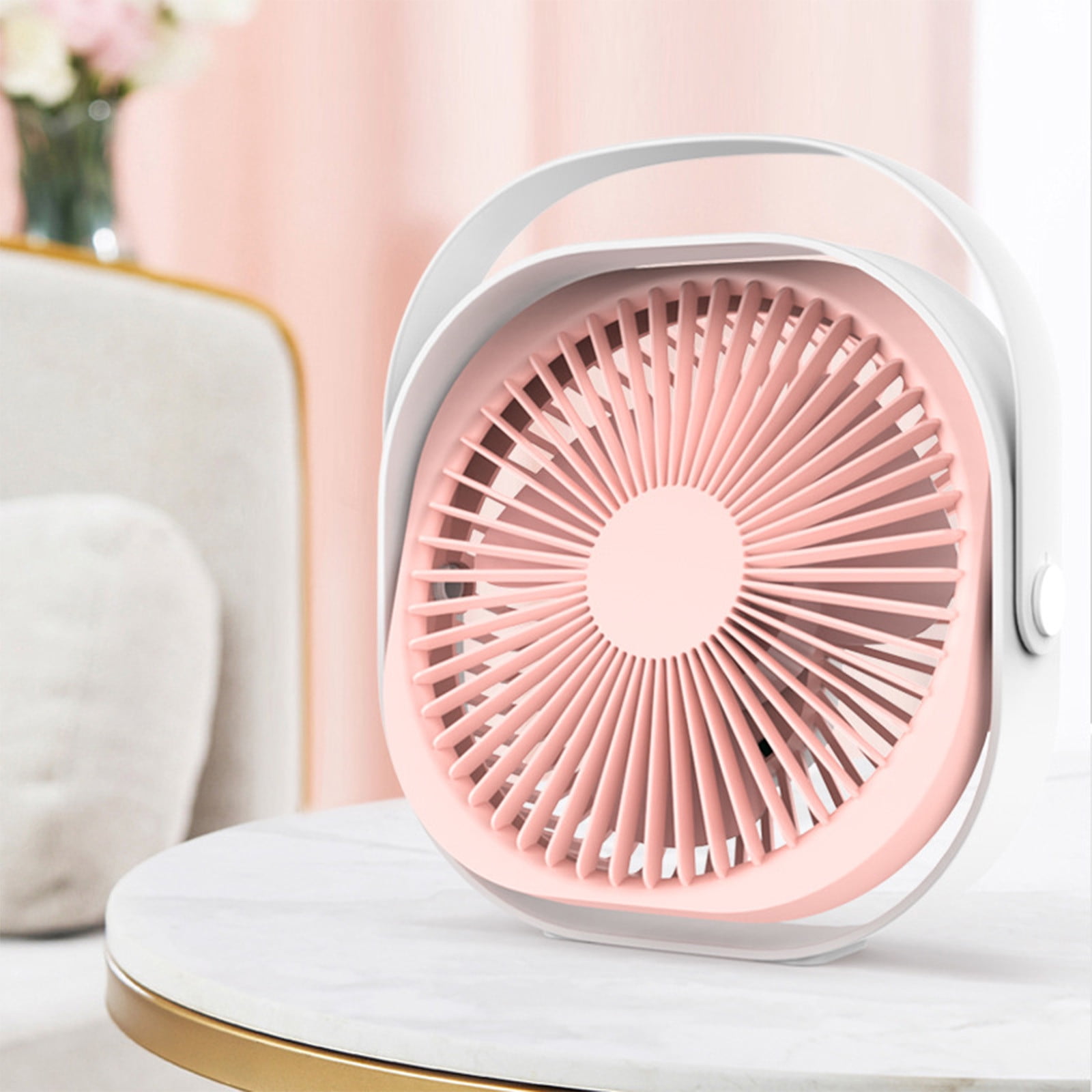 Personal Mini Desk Fan Rechargeable Table Fan, Quiet Personal Desk Fan ...