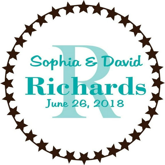 Personal Name Vinyl Decal Sticker Custom Initial Wall Art Personalization Decor Love Quote Marriage Married Family Engagement Wedding 20X20”