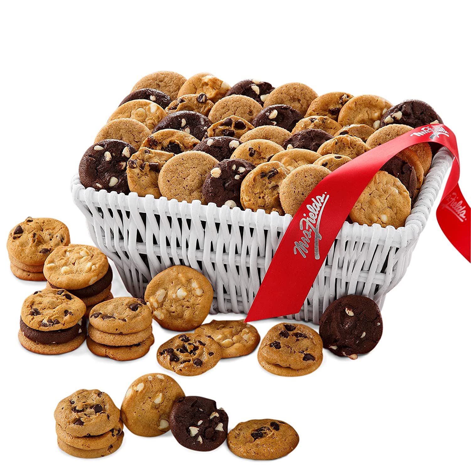 Personal Nibblers Cookie Basket, Assorted with 60 Nibblers BiteSized