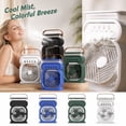 thumbnail image 1 of Personal Portable Fan, Portable Desk Water Fan, Direct Plug-In Misting Air Fan, Multifunctional Humidifying Cooling Fan with 5 Nozzles, 9X7X3 Inch Compact Ac Fan Portable with Top, 1 of 7