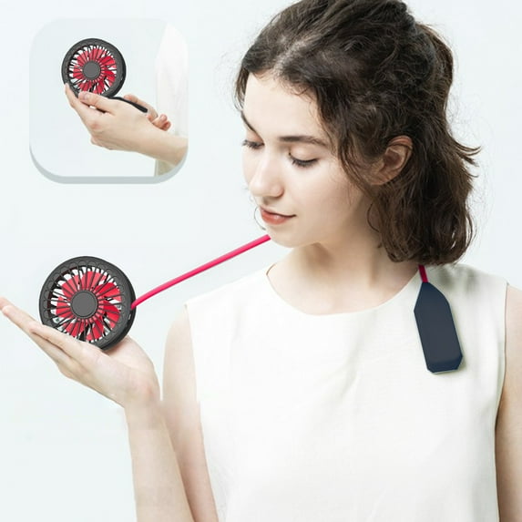 Personal Portable Fan -Portable Neck Fan - Cooling Wearable Fan Rechargeable,Wrap-around Wrap-around Cervix Fan Port Portable USB Rechargeable Corporal Fan Desktop Handheld Silent Electric Fan