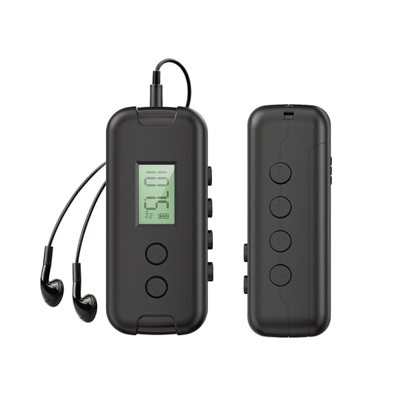 Personal Portable Pocket FM Radio, Mini Digital Tuning Transistor Radio with LCD Display, Stereo Sound, for Hiking, Walking, Jogging, Powered by 2 AAA Batteries (Not Included)