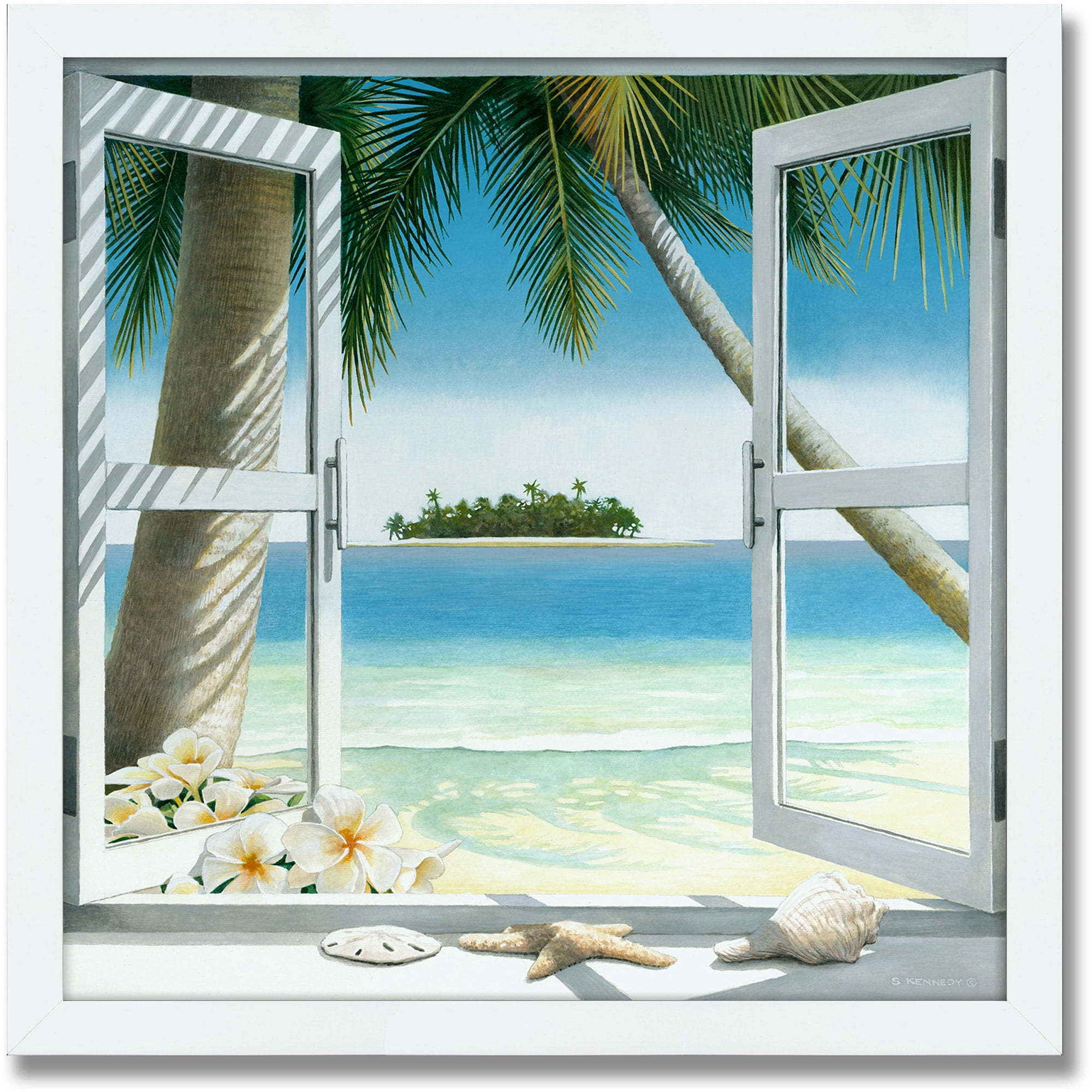 Personal-Prints Our Island Getaway Framed Canvas Art