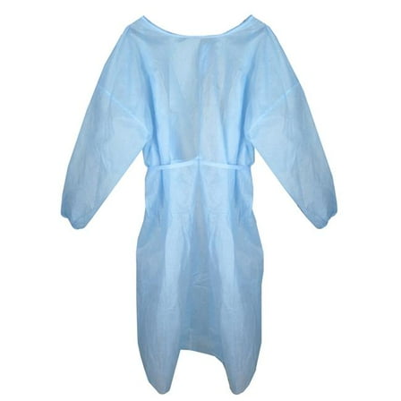 Personal Protection Isolation Disposable Cap Gown & Booties, Blue - Small