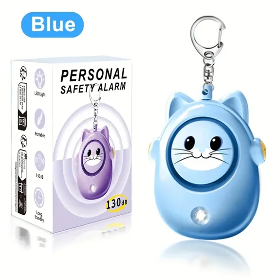 Personal Safe Alarm for Women Protection Keychain Safety Sound Siren 130dB with Strobe Light LED Flashlight Emergency Security for Elderly Men