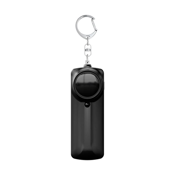 Personal Safety Alarm 130dB Loud Keychain Portable Alarm Siren Ring with LED Light Emergency Sos Alert Keychain Device for Women Elderly Children (Black)