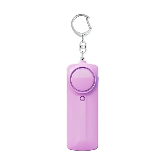 Personal Safety Alarm 130dB Loud Keychain Portable Alarm Siren Ring with LED Light Emergency Sos Alert Keychain Device for Women Elderly Children (Purple)