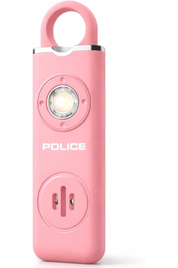Personal Safety Alarm 130dB Recharable Emerncy Self Defense Keychain with LED Flashlight & SOS for Women, Men, Kids & Seniors, Pink