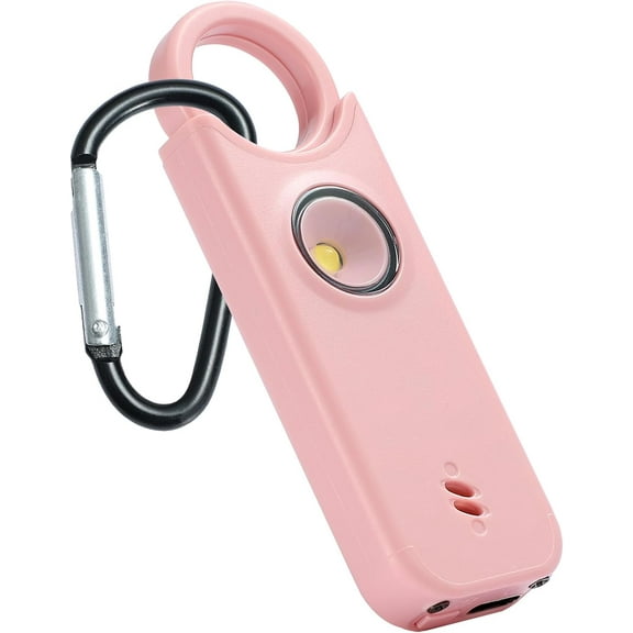 Personal Safety Alarm - 135dB Ultra Loud Siren with LED Strobe Light, USB-C Rechargeable, Compact Keychain Alarm for Women/Men, Emergency Flashlight & Vibration Alert(Pink)