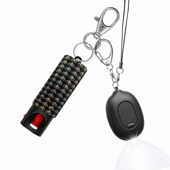 Personal Safety Alarm & Door Handle Alarm & Pepper Spray Combo for Women self Defense, 130dB Self Defence Keychain Alarm & Led Light & Max Strength Pepper Spray Gel, Rechargeable, Gift for Lady