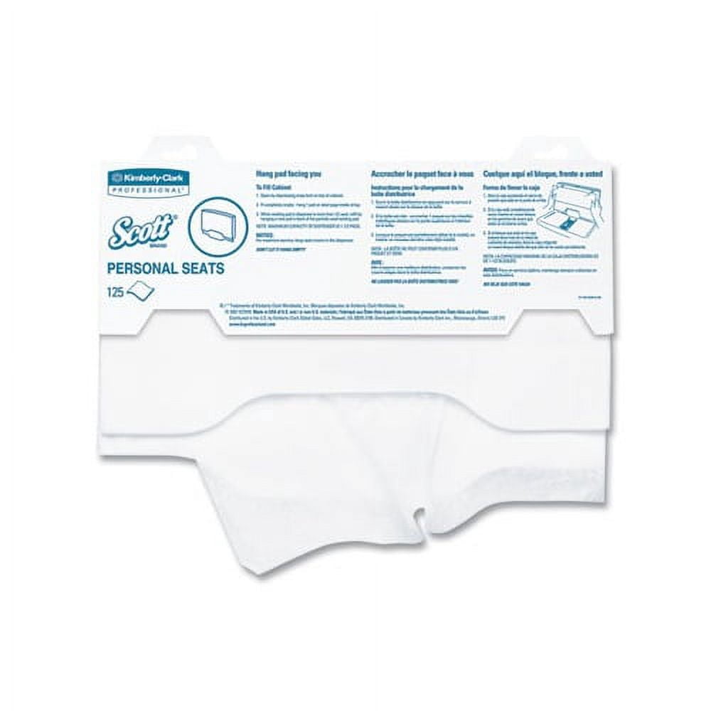 Personal Seats Sanitary Toilet Seat Covers 15 x 18, White, 125/Pack