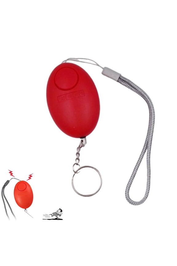 Personal Security Alarm with 130dB Siren & Keychain, ABS Plastic, 6x4x2cm, Portable Safety Device for Women, Elderly, Students