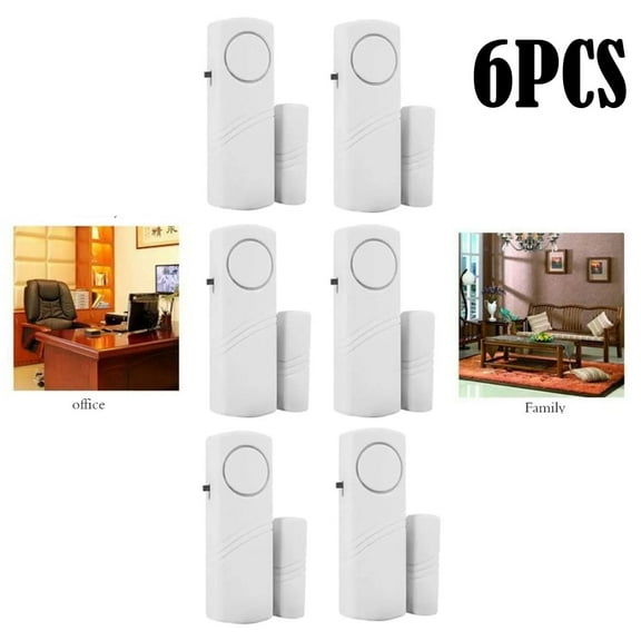 Personal Security Window & Door Alarm Bell | Wireless Sensor Door Window Burglar Alarm | Pack of 6
