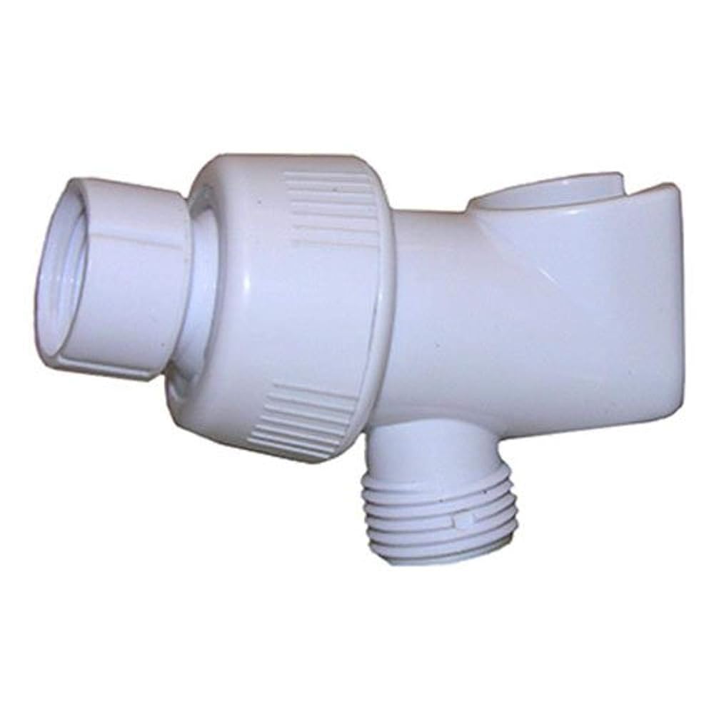Personal Shower Hand Held Bracket, Shower Arm Mounted, White Plastic